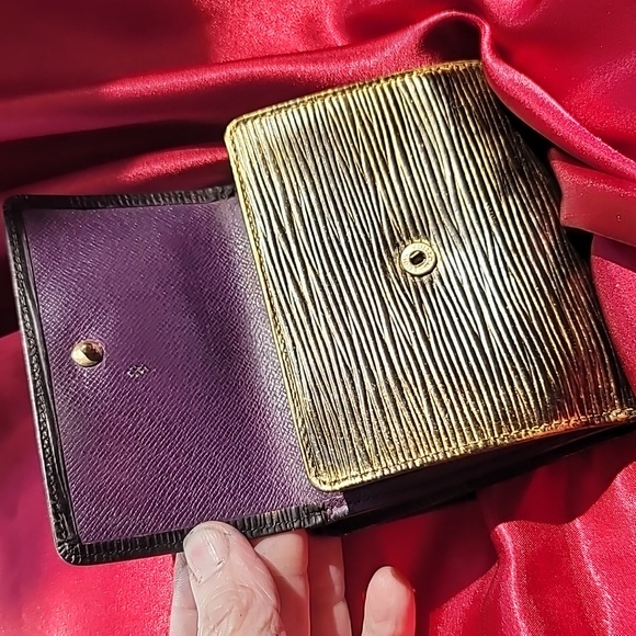 CUSTOM Louis Vuitton Epi 2 Snap Wallet ANTIQUE BRONZE Athentic - Picture 5 of 12